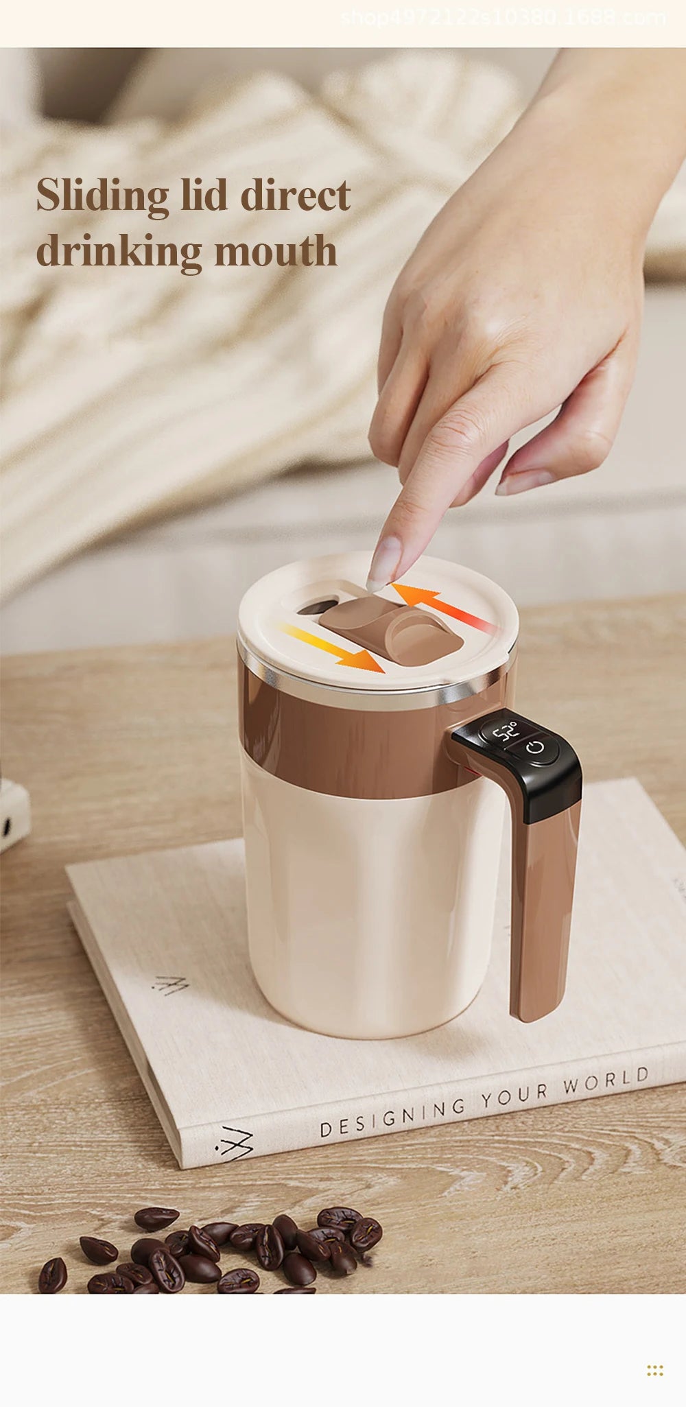 Self Stirring Mug With Temperature Display