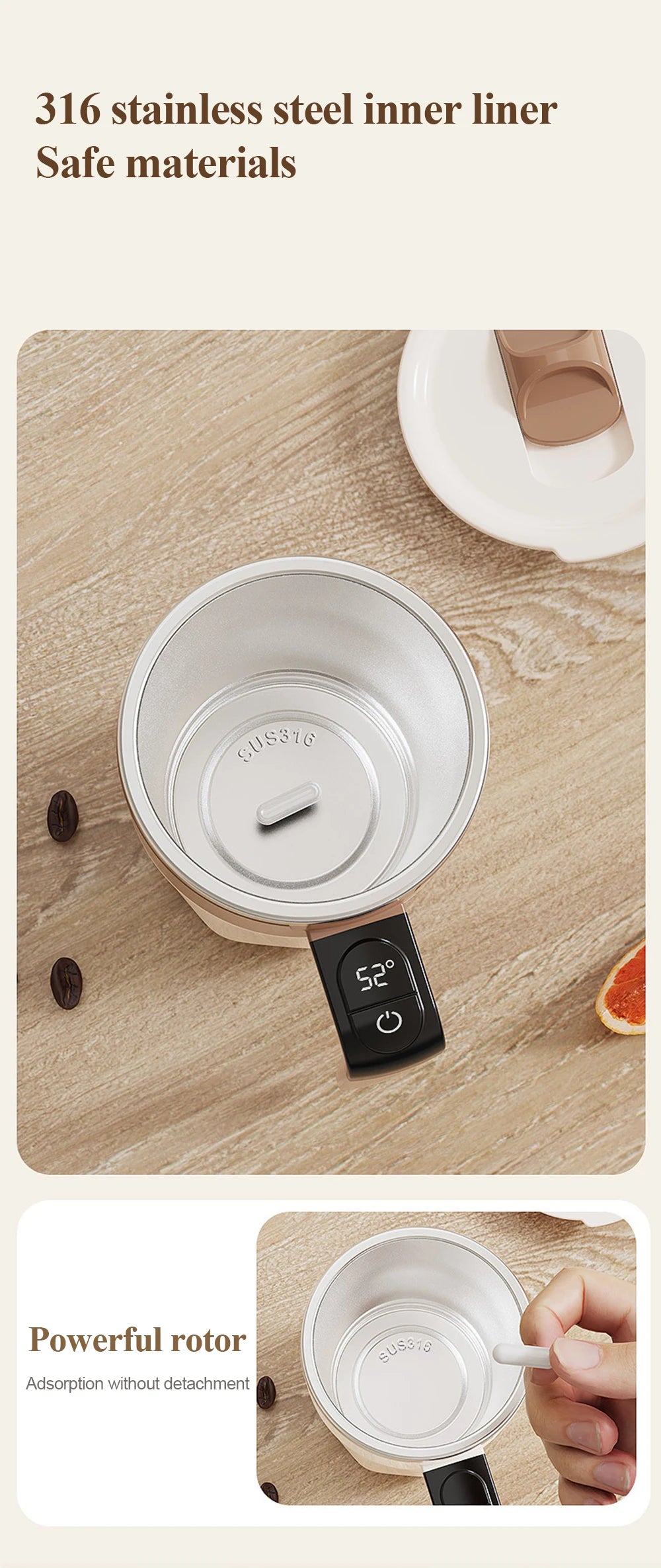 Self Stirring Mug With Temperature Display