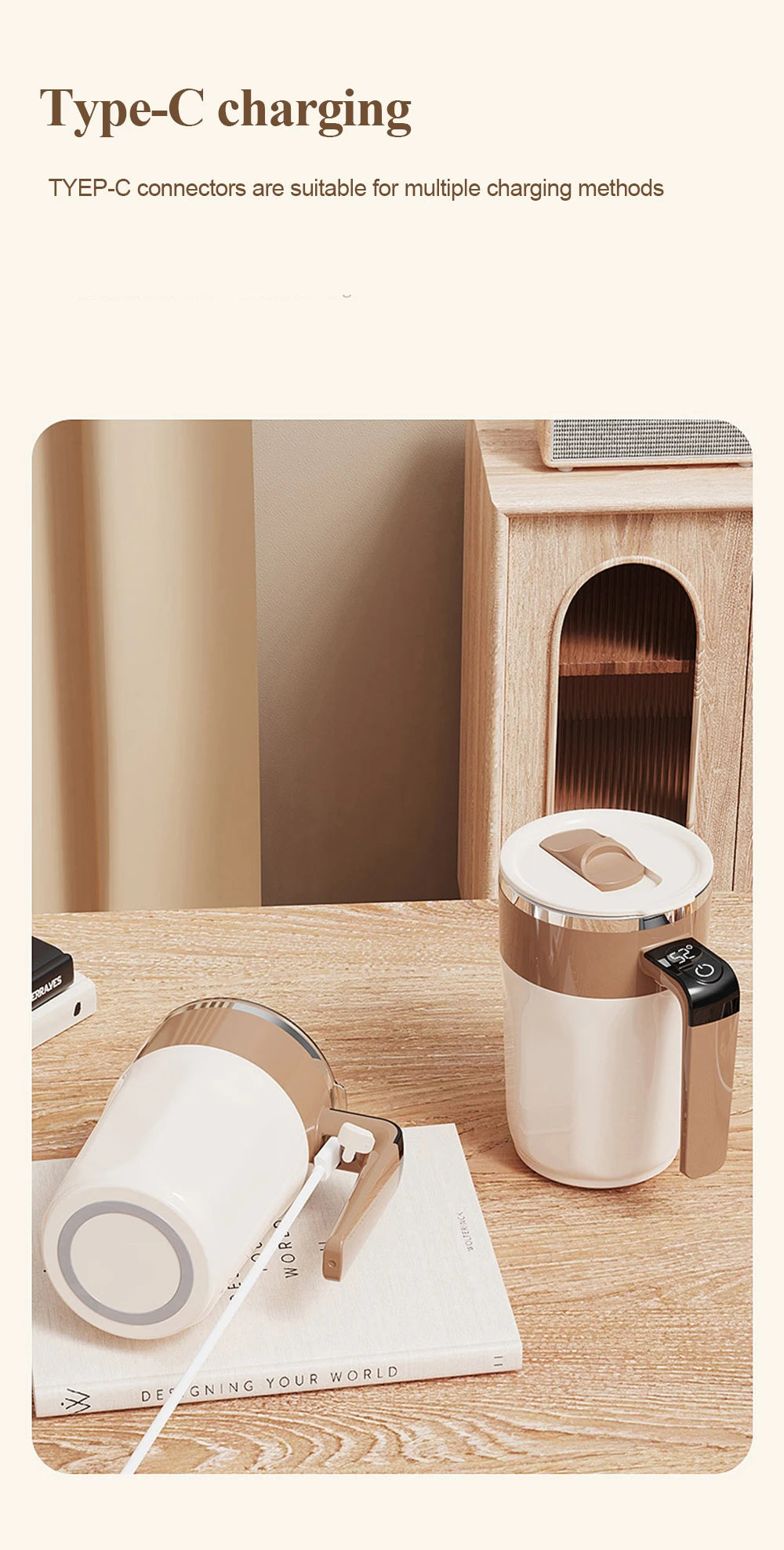 Self Stirring Mug With Temperature Display