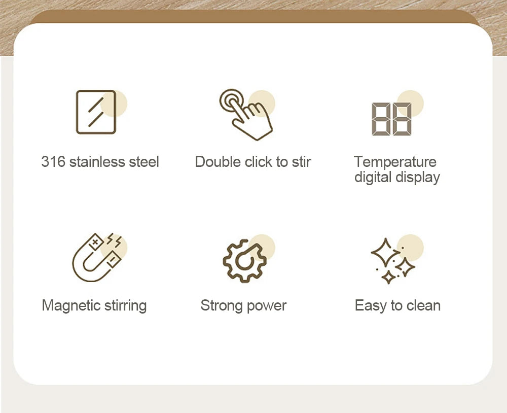 Self Stirring Mug With Temperature Display