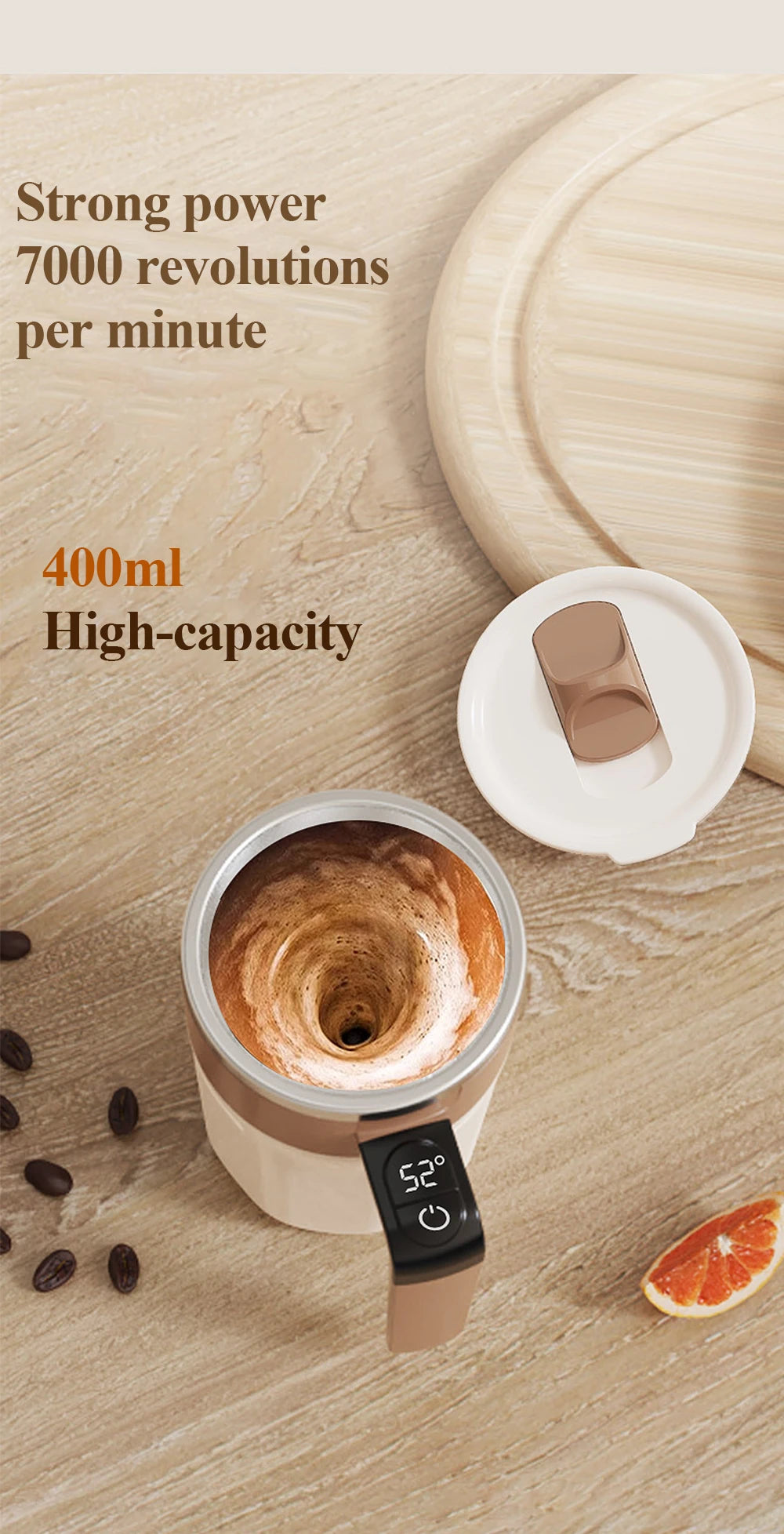 Self Stirring Mug With Temperature Display