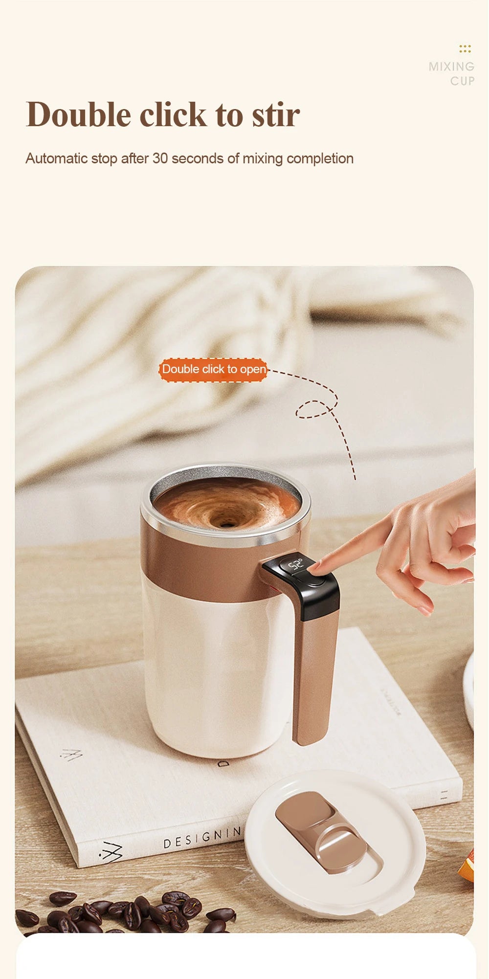 Self Stirring Mug With Temperature Display
